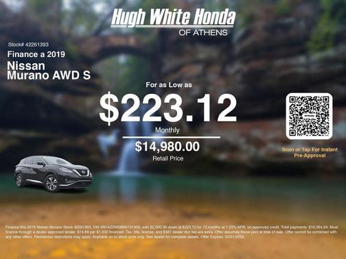 Magnetic Black 2019 Nissan Murano S