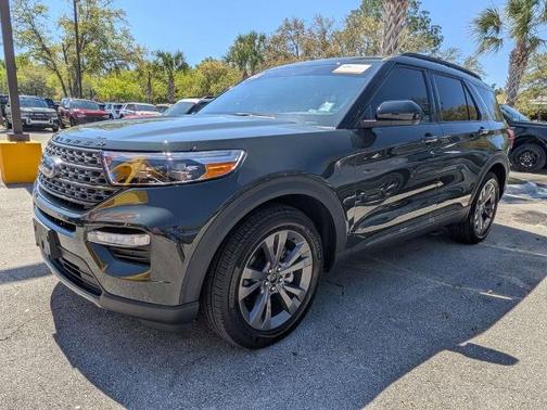 FORGED GREEN METALLIC 2024 Ford Explorer XLT
