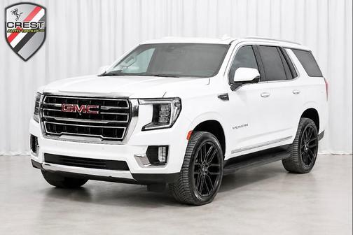 White Frost Tricoat 2021 GMC Yukon SLT