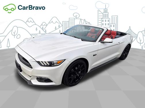 White Platinum Metallic Tri-Coat 2017 Ford Mustang GT Premium