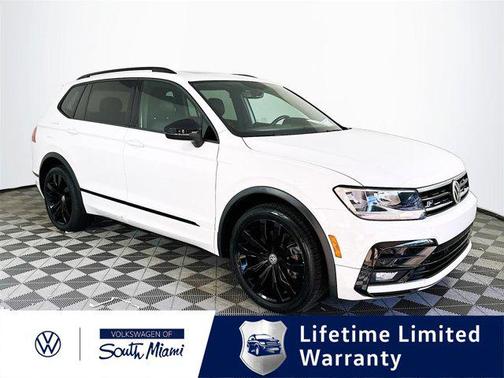 Pure White 2021 Volkswagen Tiguan 2.0T SE R-Line Black