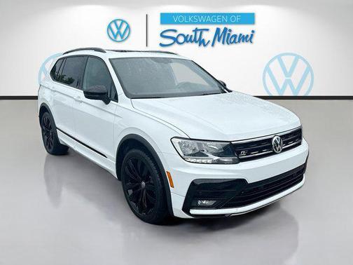 Pure White 2021 Volkswagen Tiguan 2.0T SE R-Line Black