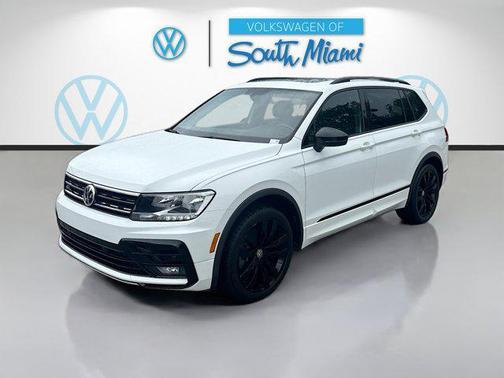 Pure White 2021 Volkswagen Tiguan 2.0T SE R-Line Black