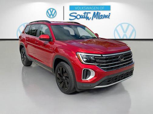 Aurora Red Metallic 2024 Volkswagen Atlas 2.0T SE w/Technology