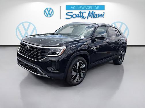 deep black pearl 2026 Volkswagen Atlas Cross Sport 2.0T SE w/Technology