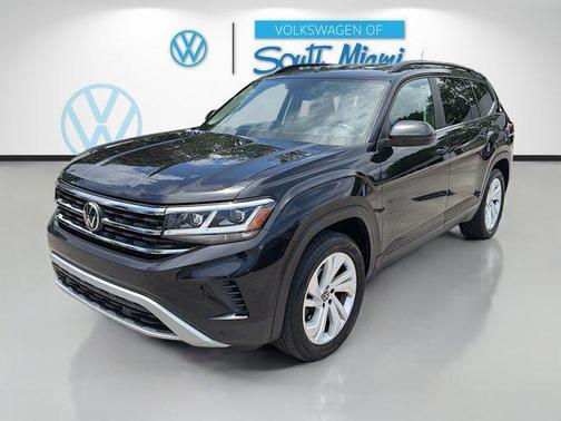 Deep Black Pearl 2021 Volkswagen Atlas 3.6L SE w/Technology