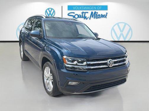 Blue 2019 Volkswagen Atlas 3.6L SE w/Technology