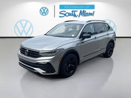 Silver Metallic 2023 Volkswagen Tiguan 2.0T SE R-Line Black