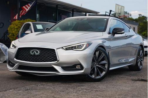 Liquid Platinum 2018 INFINITI Q60 3.0t Red Sport 400