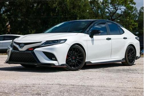 Super White 2021 Toyota Camry TRD