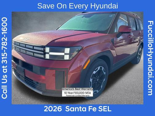 Red 2026 Hyundai SANTA FE SEL