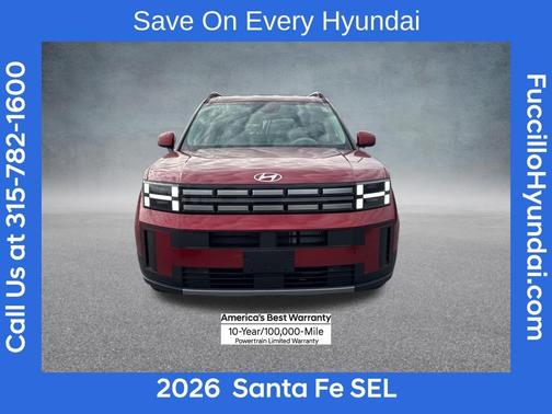 Red 2026 Hyundai SANTA FE SEL