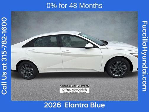 White 2026 Hyundai ELANTRA HEV Blue