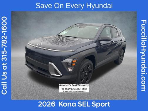 Denim Blue Pearl 2026 Hyundai KONA SEL Sport
