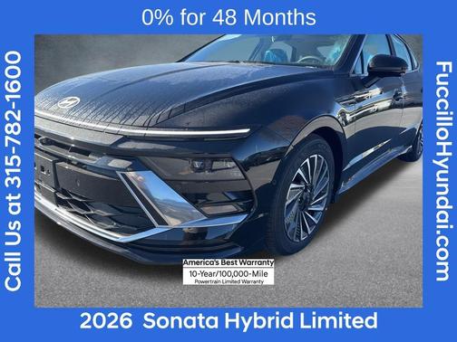 Black 2026 Hyundai SONATA Hybrid Limited