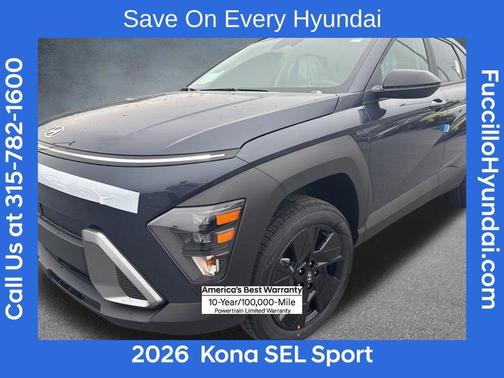 Denim Blue Pearl 2026 Hyundai KONA SEL Sport