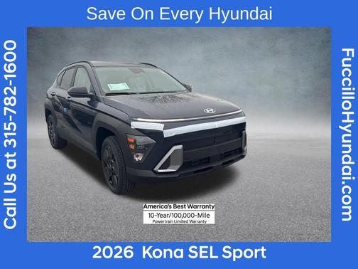Denim Blue Pearl 2026 Hyundai KONA SEL Sport
