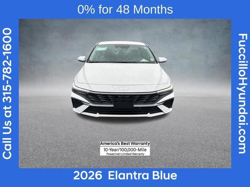 White 2026 Hyundai ELANTRA HEV Blue