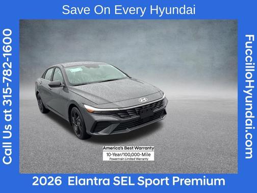 Gray 2026 Hyundai ELANTRA SEL SPORT PREMIUM