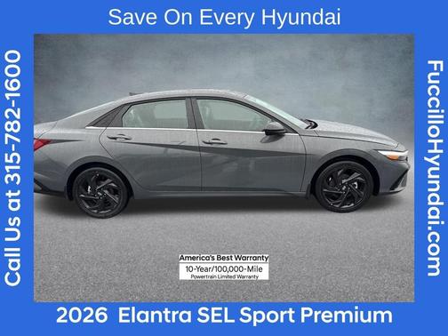 Gray 2026 Hyundai ELANTRA SEL SPORT PREMIUM