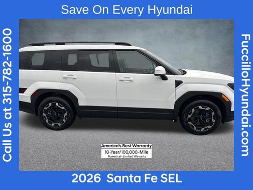 White 2026 Hyundai SANTA FE SEL