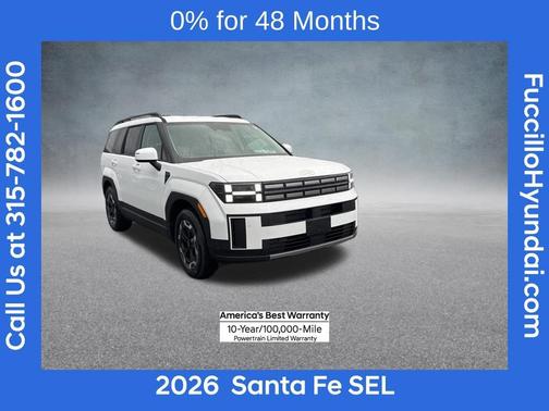 White 2026 Hyundai SANTA FE SEL