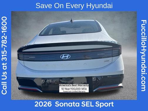 White 2026 Hyundai SONATA SEL Sport