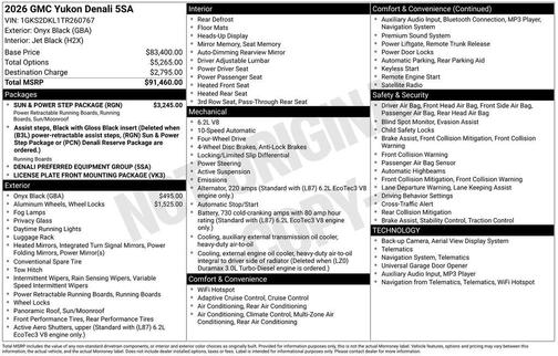 2026 GMC Yukon Denali