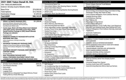 Smokey Quartz Metallic 2021 GMC Yukon XL Denali