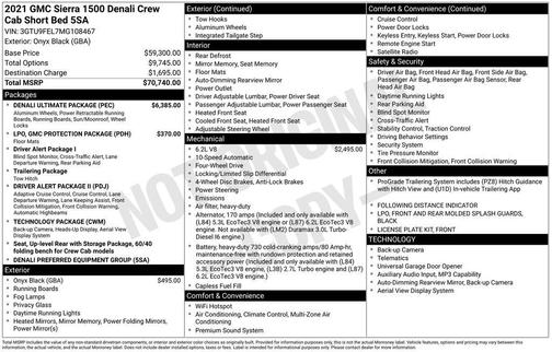 Onyx Black 2021 GMC Sierra 1500 Denali