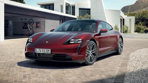 Cherry Metallic 2022 Porsche Taycan