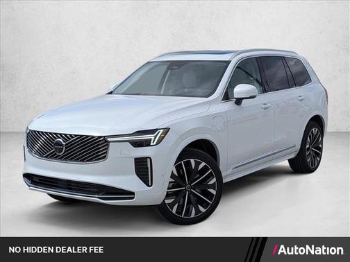 Crystal White Pearl 2026 Volvo XC90 Plug-In Hybrid Ultra, T8 AWD, Electric/Gasoline, Bright, 7 Seats
