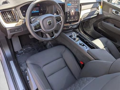 Aurora Silver 2026 Volvo XC60 Plug-In Hybrid Plus, T8 AWD Electric/Gasoline, Dark