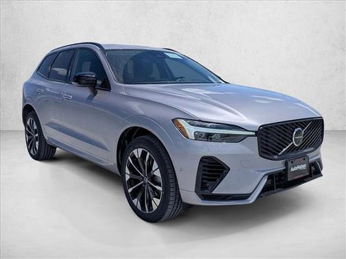Aurora Silver 2026 Volvo XC60 Plug-In Hybrid Plus, T8 AWD Electric/Gasoline, Dark