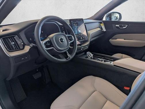 Crystal White Metallic 2026 Volvo XC60 Plug-In Hybrid Plus, T8 AWD Electric/Gasoline, Dark