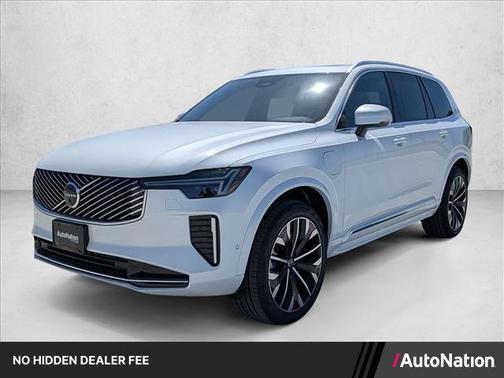 Crystal White Pearl 2026 Volvo XC90 Plug-In Hybrid Plus, T8 AWD, Electric/Gasoline, Bright, 7 Seats