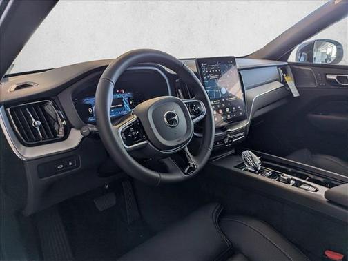 Crystal White Metallic 2026 Volvo XC60 Plug-In Hybrid Black Edition Ultra, T8 AWD Electric/Gasoline, Dark