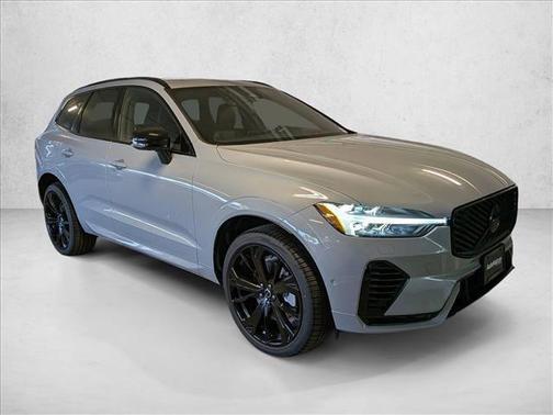 Vapour Grey Metallic 2026 Volvo XC60 Plug-In Hybrid Black Edition Ultra, T8 AWD Electric/Gasoline, Dark