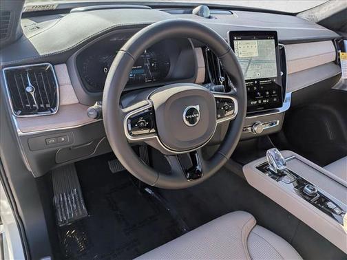 Crystal White Pearl 2026 Volvo XC90 Plug-In Hybrid Ultra, T8 AWD, Electric/Gasoline, Bright, 7 Seats