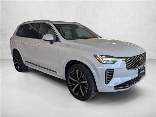 Crystal White Pearl 2026 Volvo XC90 Plug-In Hybrid Core, T8 AWD, Electric/Gasoline, Bright, 7 Seats