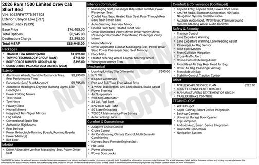 Canyon Lake 2026 RAM 1500 Limited