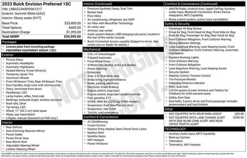 2023 Buick Envision Preferred FWD