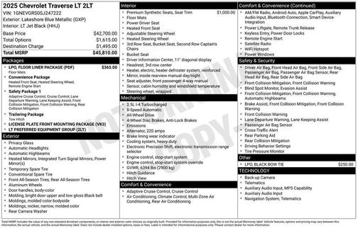 2025 Chevrolet Traverse LT