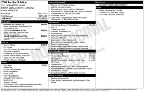 2007 Pontiac Solstice Base