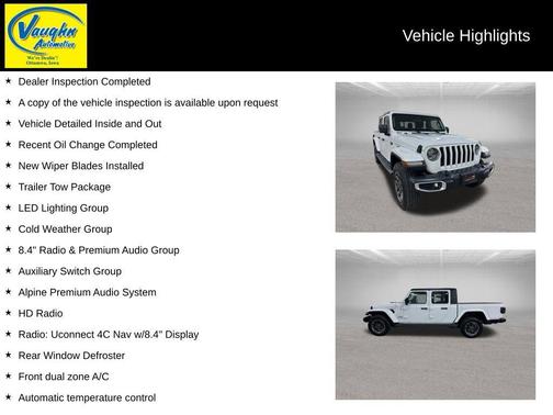 Bright White Clearcoat 2020 Jeep Gladiator Overland