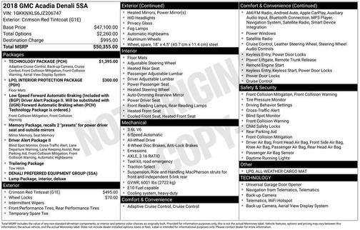 2018 GMC Acadia Denali