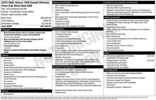 2025 GMC Sierra 1500 Denali Ultimate