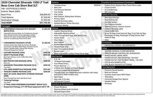 2020 Chevrolet Silverado 1500 LT Trail Boss