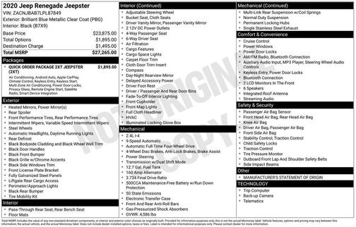 2020 Jeep Renegade Sport