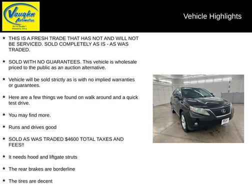 2011 Lexus RX 350 Base